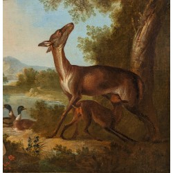 Tableau \"Biche canards et lapins\"