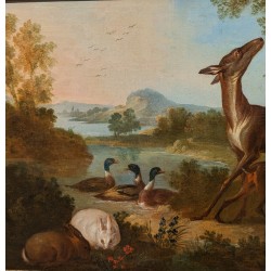 Tableau \"Biche canards et lapins\"