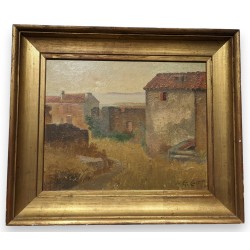 Tableau \"Lever du soleil à Bormes\" signé CASTRES