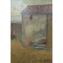 Tableau \"Lever du soleil à Bormes\" signé CASTRES