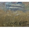 Tableau \"Lever du soleil à Bormes\" signé CASTRES