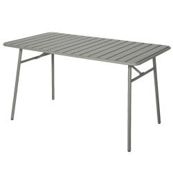 Table de jardin Jurata en fer gris clair
