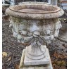 Pair of low garland-decorated basins