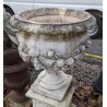 Pair of low garland-decorated basins