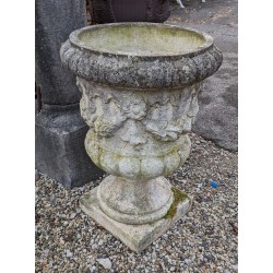 Paire de vasques à guirlandes hautes