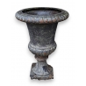 Vase Medicis en fonte vert de gris
