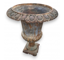 Vase Medicis en fonte grise