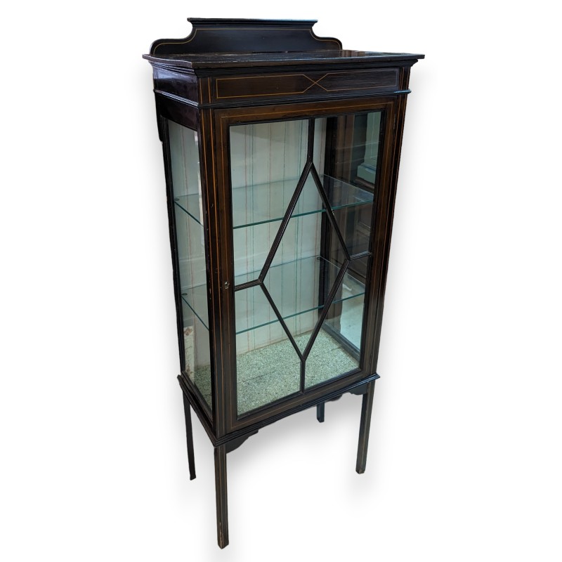 English mahogany display cabinet