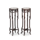 Paire de sellettes en bois plateau en marbre