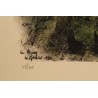 Engraving entitled ‘Fox on the Lookout’, signed RIME