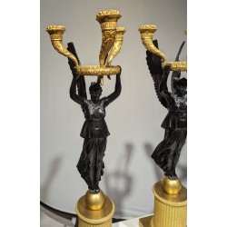 A pair of candelabra in the Thomire style