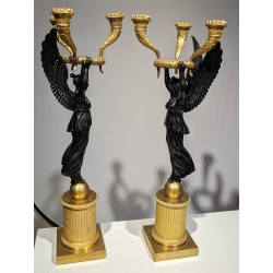 A pair of candelabra in the Thomire style