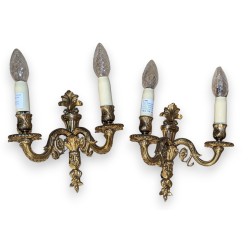 Pair of Louis XVI-style wall lights with two lights