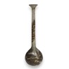Green single-flower vase signed GALLÉ