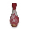 Vase soliflore rouge signé GALLÉ