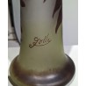Large purple elephant-foot vase, signed GALLÉ