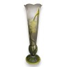 Large green-footed vase signed GALLÉ