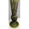 Large green-footed vase signed GALLÉ