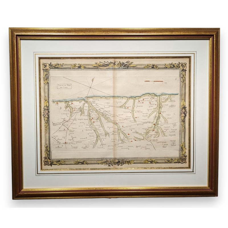 Framed map: ‘Part of the Pays de Caux’