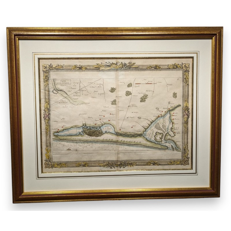 Carte encadrée "Partie de la Guyenne"