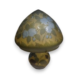 Lampe style GALLÉ bleue et jaune
