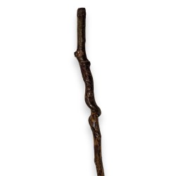 Single-piece hazel walking stick, vine