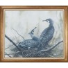 Tableau \"Cormorans\" signé Georges ROSSI