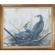 Tableau "Cormorans" signé Georges ROSSI