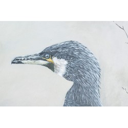 Tableau \"Cormorans\" signé Georges ROSSI