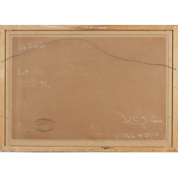 Gouache "Bécasse dans la neige" signé OKUNU