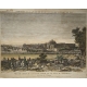 Gravure "Vue du chateau Versailles"