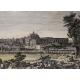 Gravure "Vue du chateau Versailles"