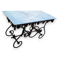  Table de boucher en fonte avec plateau sur  Moinat SA  - Antiquités décoration