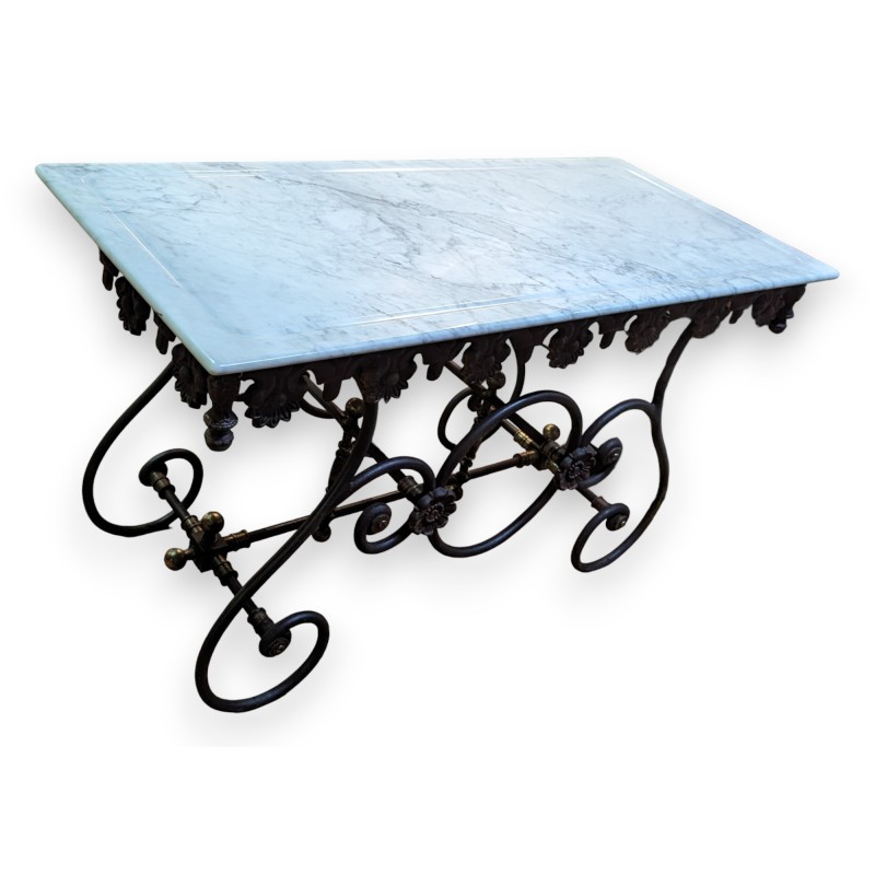  Table de boucher en fonte avec plateau sur  Moinat SA  - Antiquités décoration