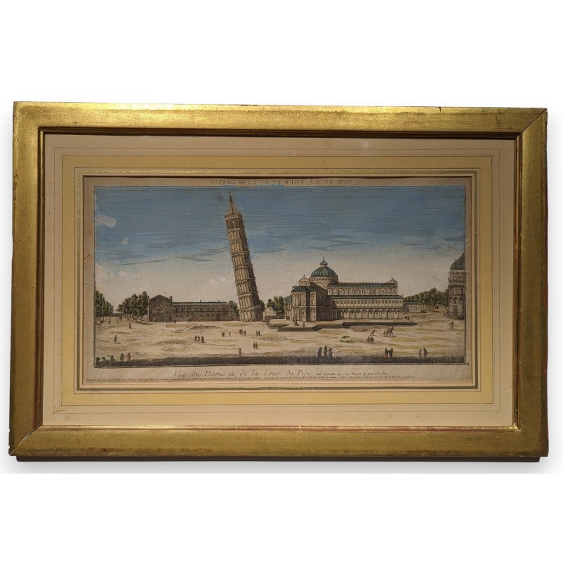 Engraving: ‘View of the Tower of Pisa’