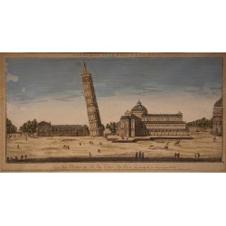 Engraving: ‘View of the Tower of Pisa’