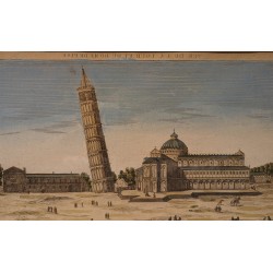 Engraving: ‘View of the Tower of Pisa’
