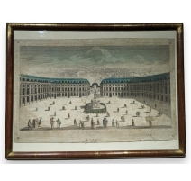 Gravure "Vue de la place Vendôme"