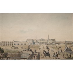 Gravure "Entrée au Chateau de Schoenbrunn"