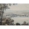 Gravure "Vue de Genève depuis Cologni"