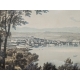 Gravure "Vue de Genève depuis Cologni"