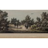Gravure "Vue de Genève depuis Cologni"