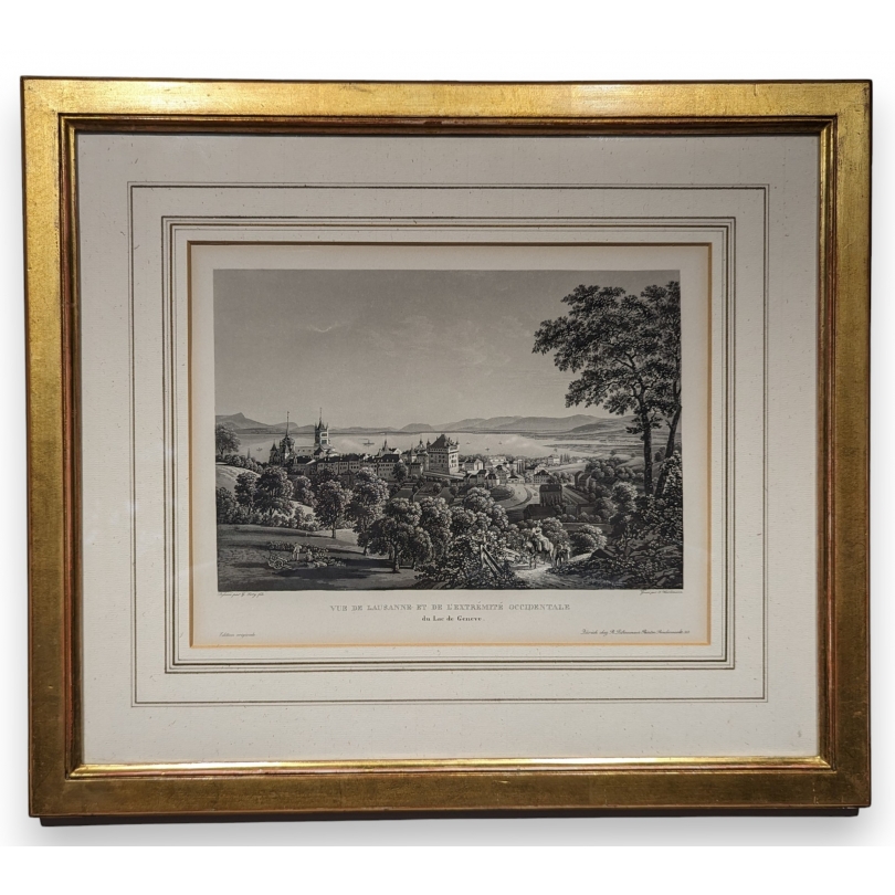 Gravure "Vue de Lausanne"