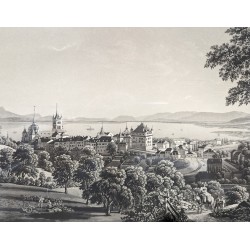 Gravure "Vue de Lausanne"