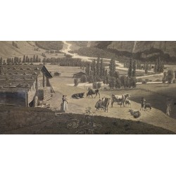 Gravure "Vallée de Kandersteg"