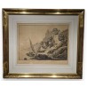 Engraving: ‘View of the St Saphorin Waterfall’