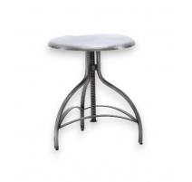 Tabouret en aluminium brossé