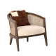 Fauteuil Cossa en bois et cannage