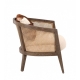 Fauteuil Cossa en bois et cannage