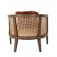 Fauteuil Cossa en bois et cannage